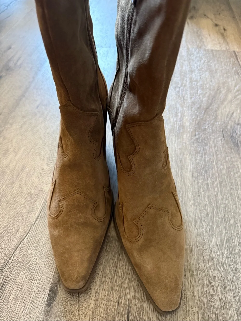 Vince Camuto Shaharla Tan Suede Over-the-Knee Western Boots Size 12M